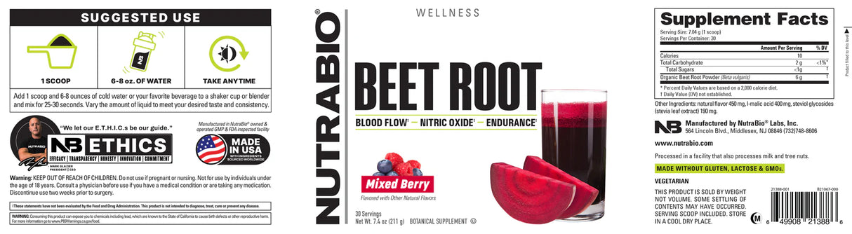 Beet Root Powder by Nutra Bio