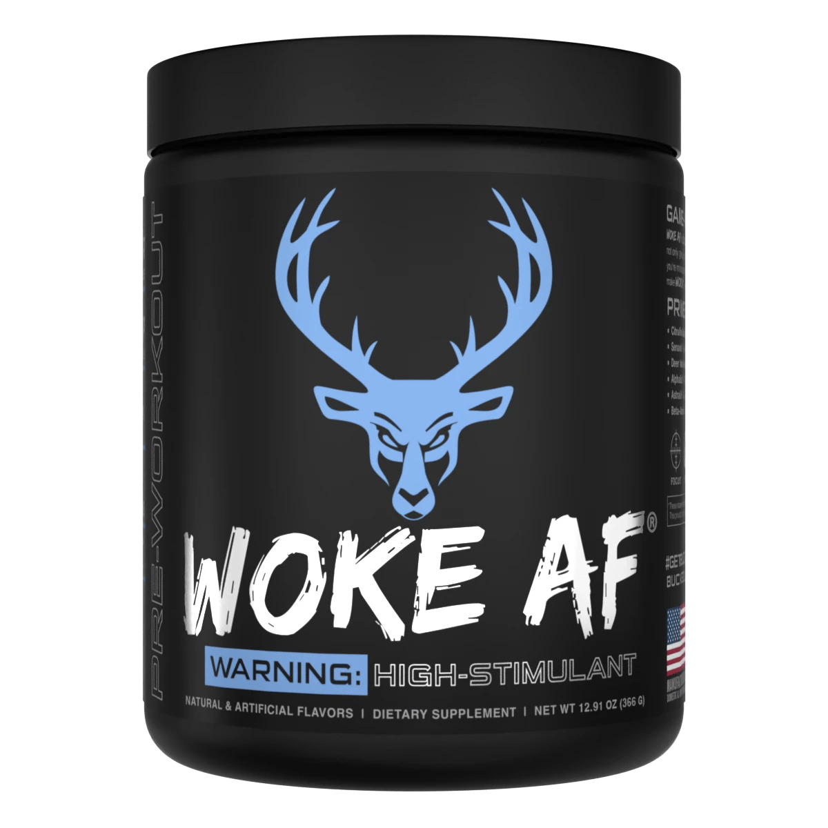 Bucked Up Woke AF Pre-Workout — High-Stim Energy, Pump & Focus (30 Servings)