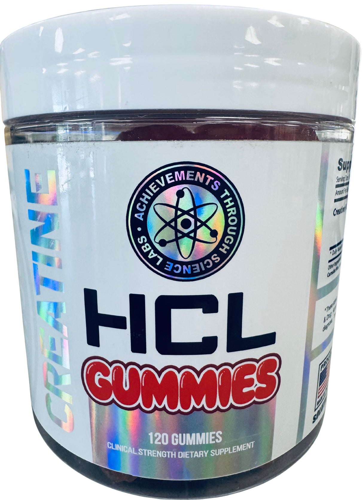 ATS Labs Creatine HCl Gummies – 3 g Clinically‑Dosed Creatine HCL, 0 Sugar