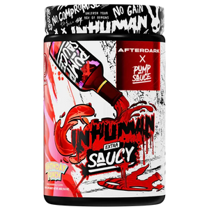 Afterdark x Pump Sauce Pre Workout Inhuman Extra Saucy Birthday Punch flavor