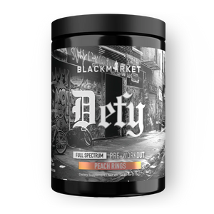 BlackMarket Labs Defy Extra Strong Pre-workout Peach Rings
