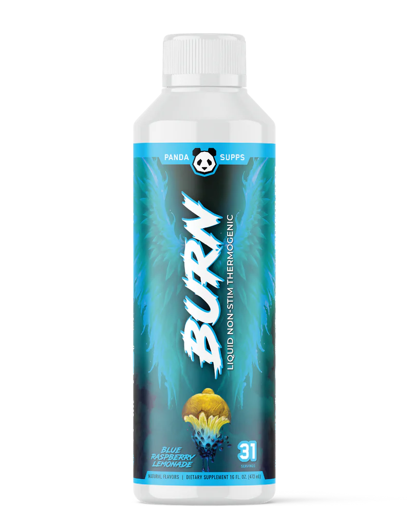 Panda Supplements Burn Liquid Non-Stim Thermogenic with L-Carnitine in Blue Raspberry Lemonade