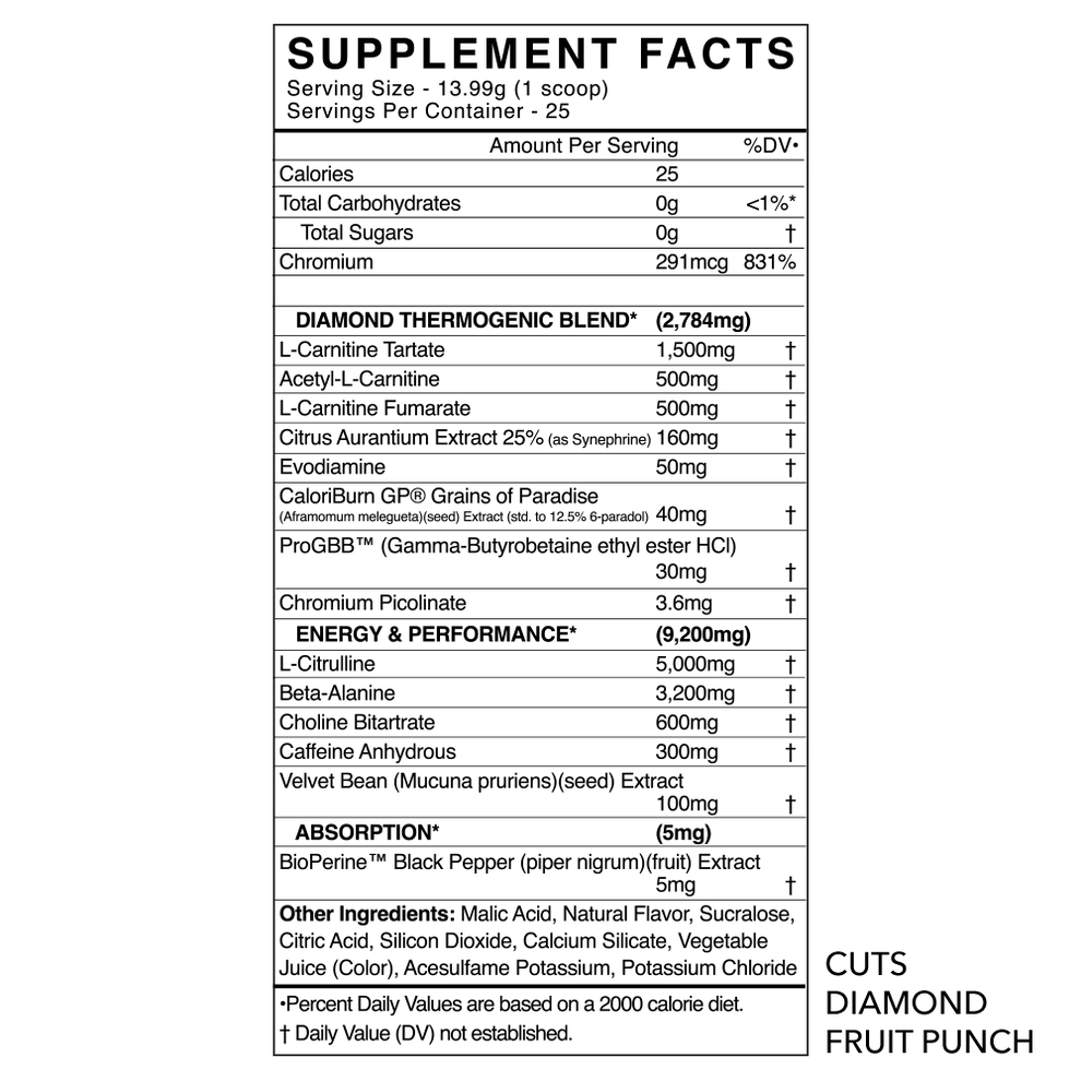 CUTS DIAMOND - Thermogenic Pre-workout