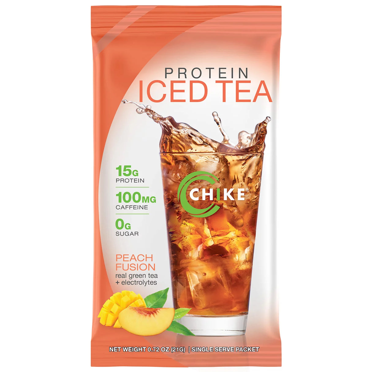 Chike Protein Iced Tea Bags – 15 g Protein, 100 mg Caffeine, 0 g Sugar