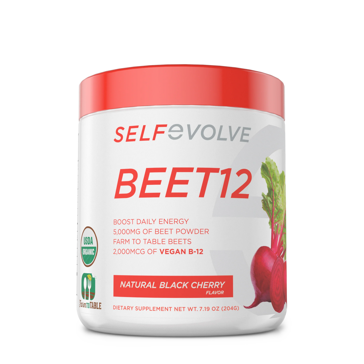 BEET12 - Organic Beet Powder + B-12 - 30srv by SelfEvolve