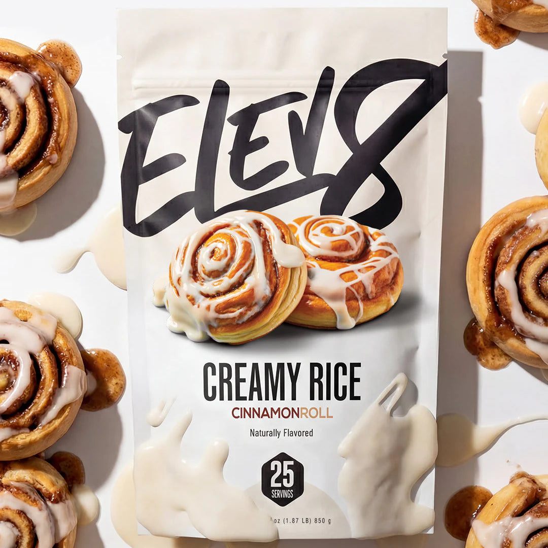 ELEV8 Creamy Rice Cinnamon Roll flavor