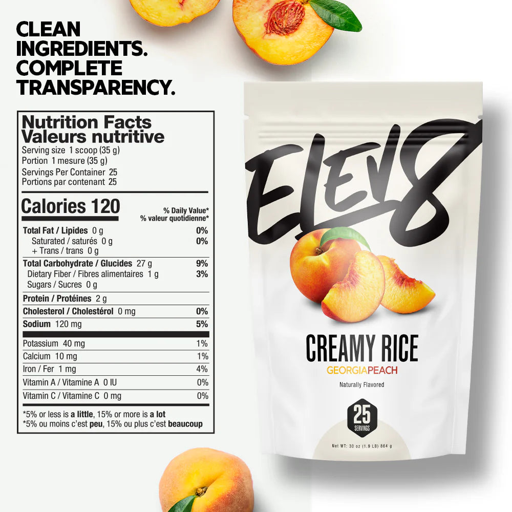 Elev8 Creamy Rice Georgia Peach Nutrition Facts