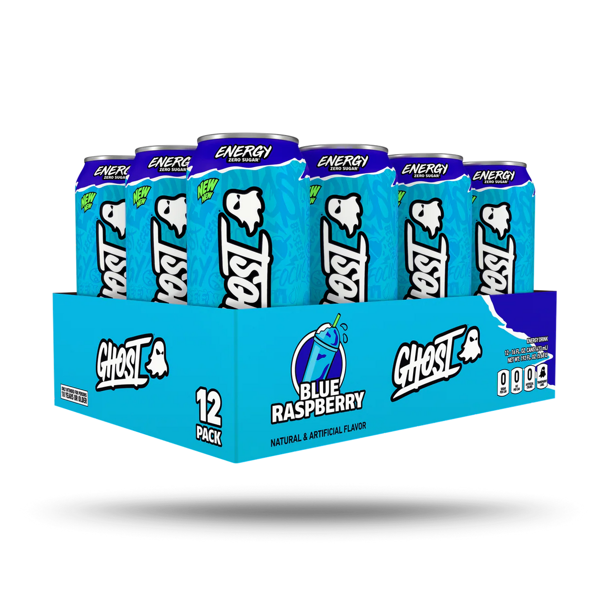 Case of Ghost Energy Blue Raspberry drinks