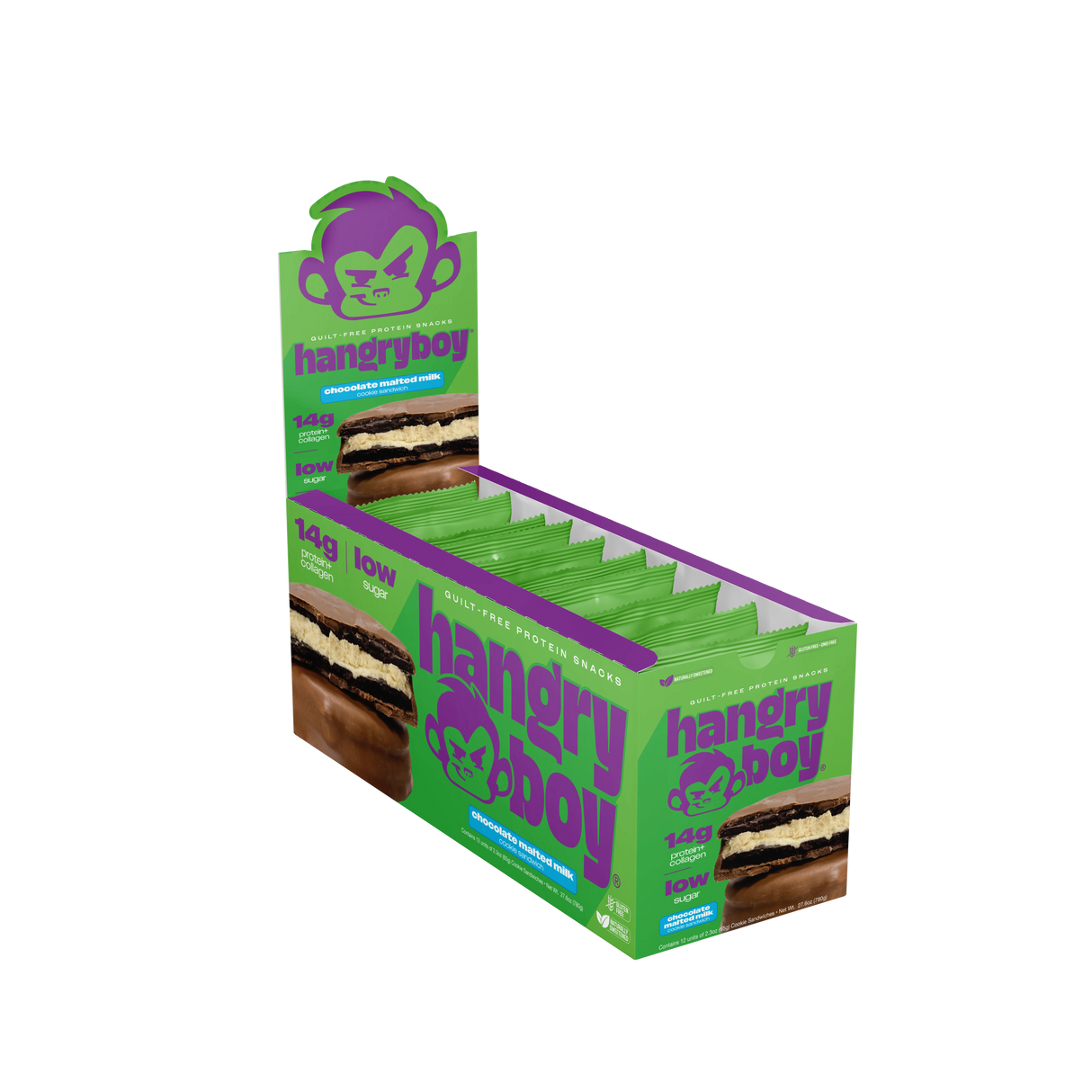 Hangry Boy Protein Cookie Sandwich – 14 g Protein, Low Sugar Snack