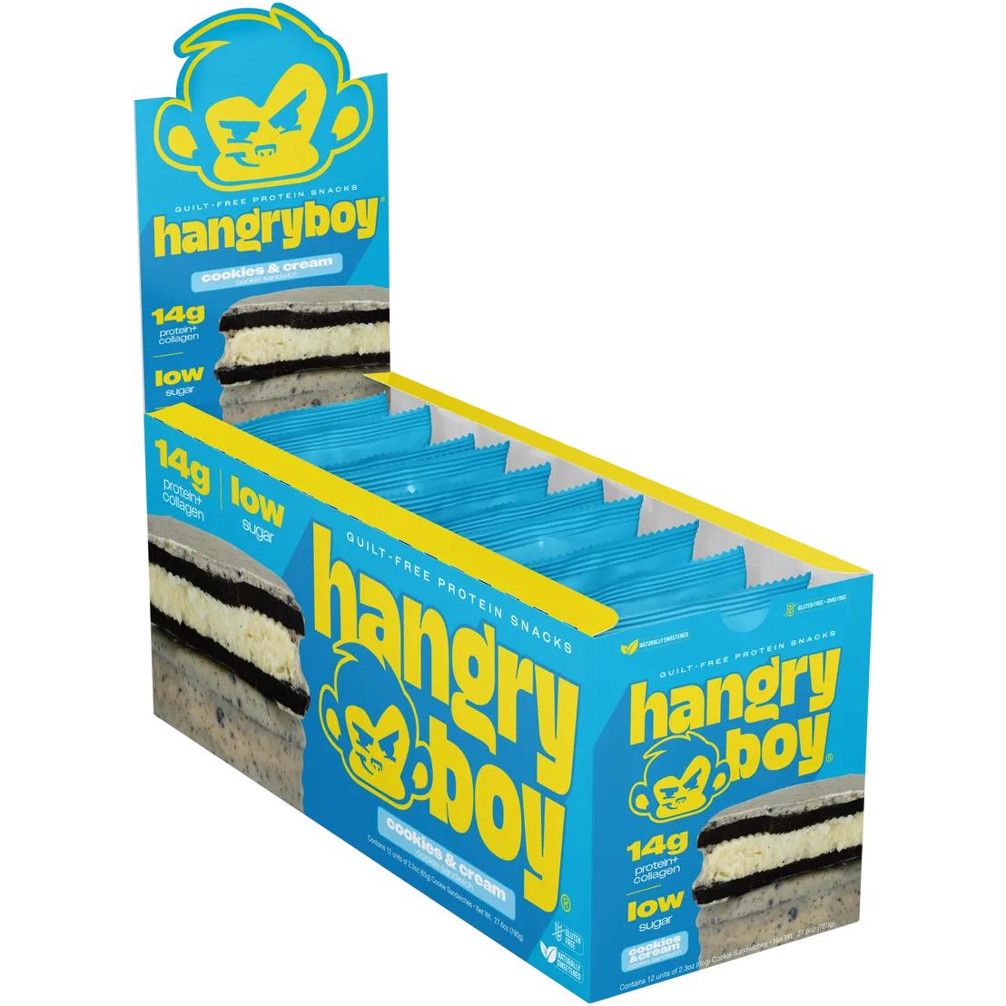 Hangry Boy Protein Cookie Sandwich – 14 g Protein, Low Sugar Snack
