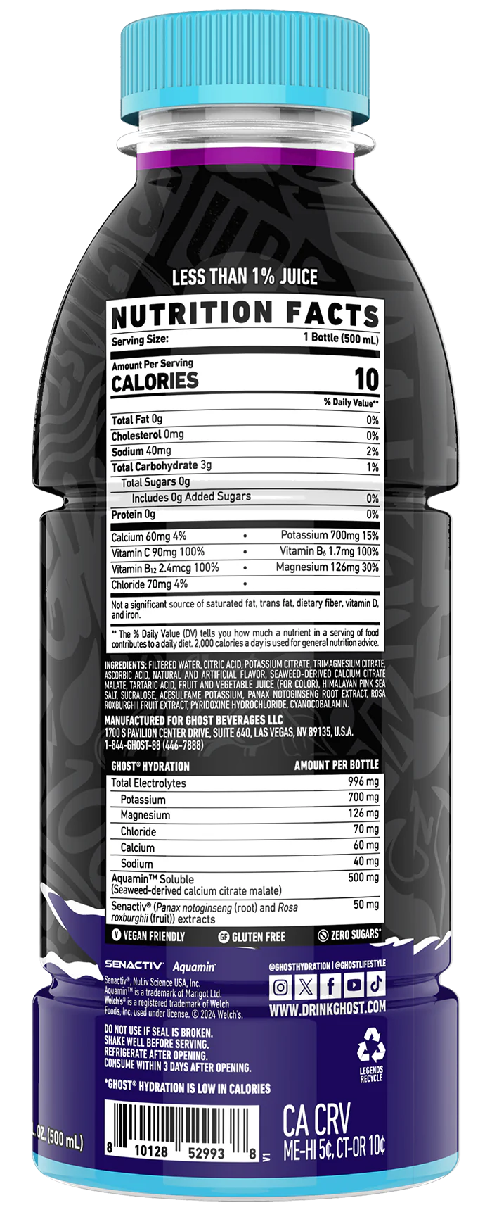 GHOST HYDRATION Drinks - 12 Pack Case