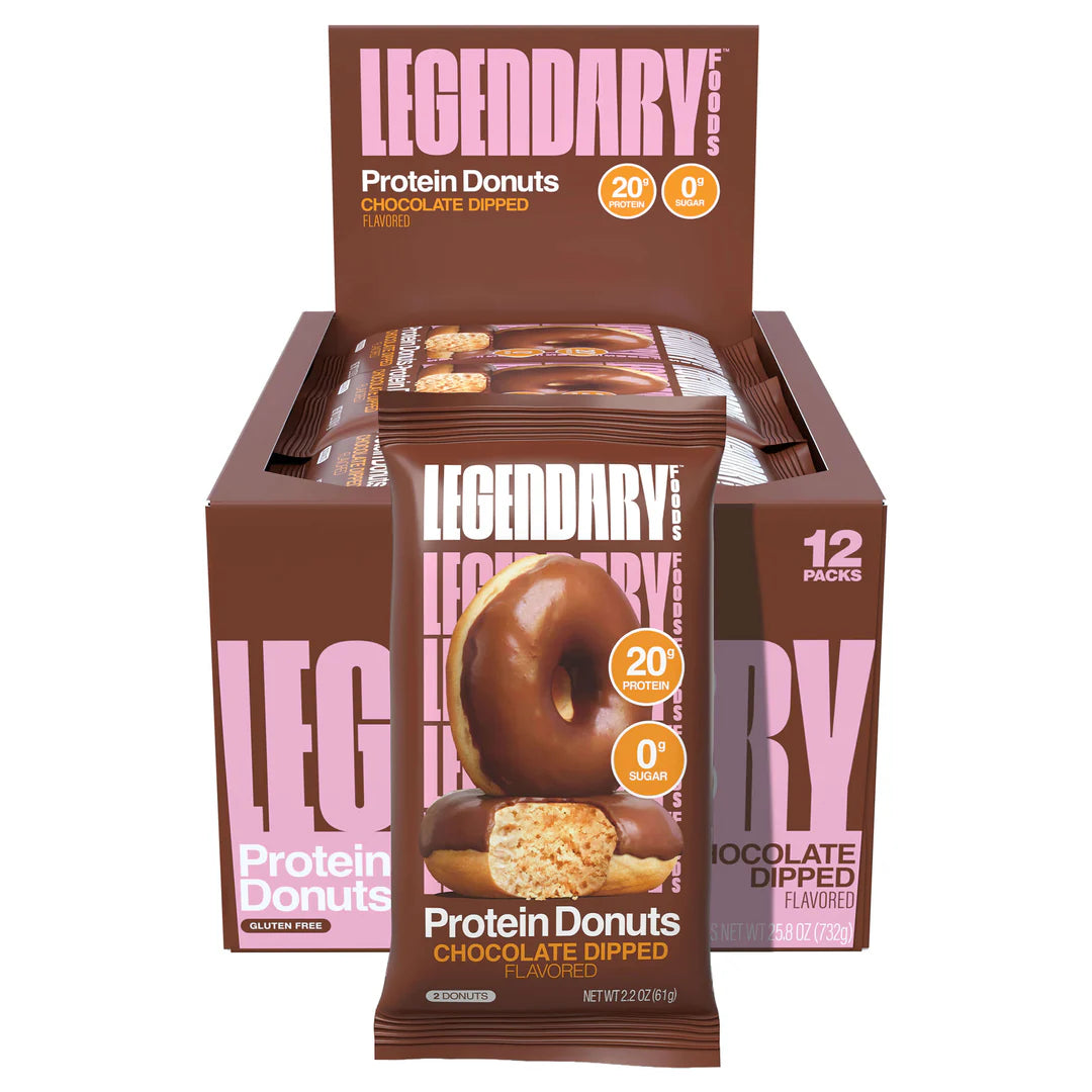 Legendary Foods Protein Donut – 10 g Protein, 0 g Sugar 12 Pack (24 Donuts).
