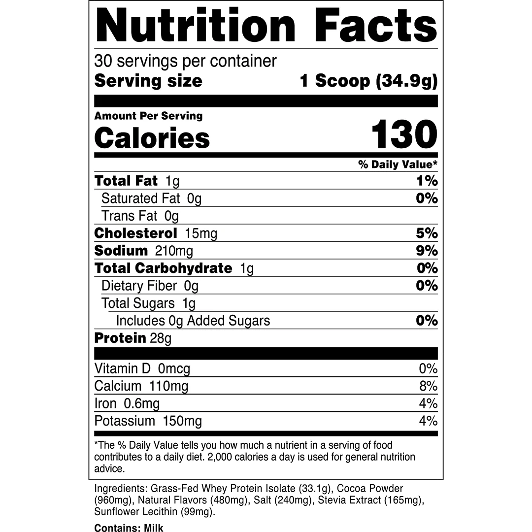 Transparent Labs Grass-Fed Whey Protein Isolate — 28g Protein, Clean Ingredients (30 Servings)