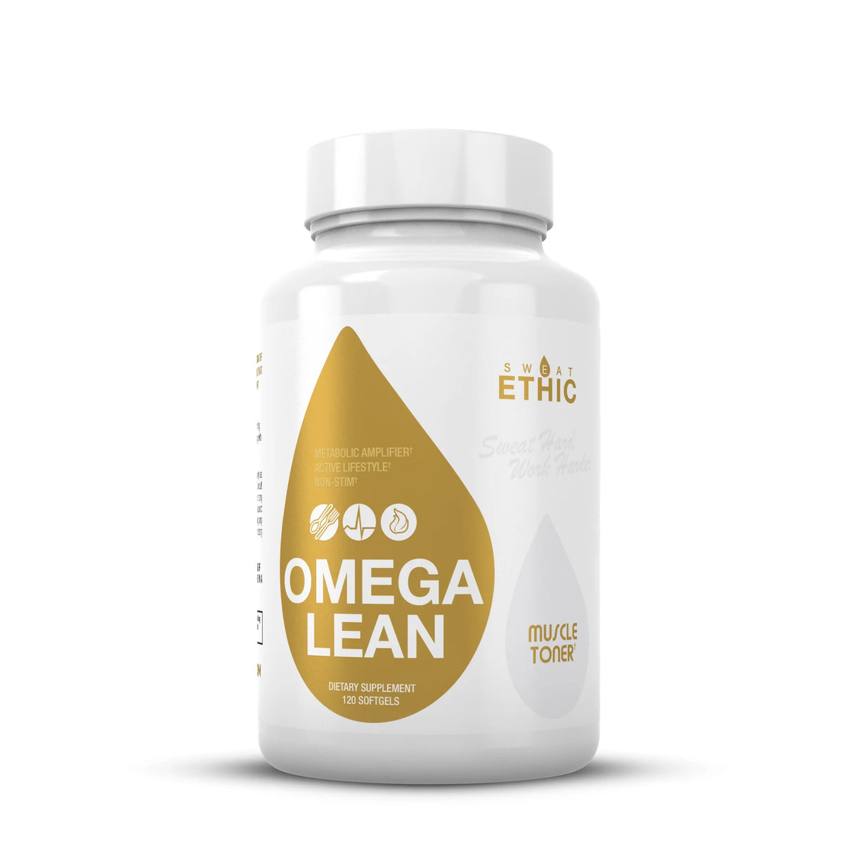 Sweat Ethic Omega Lean with CLA, Carnitine & Omega-3 Fish Oils – Supports Muscle Building, Toning, Heart & Joint Health