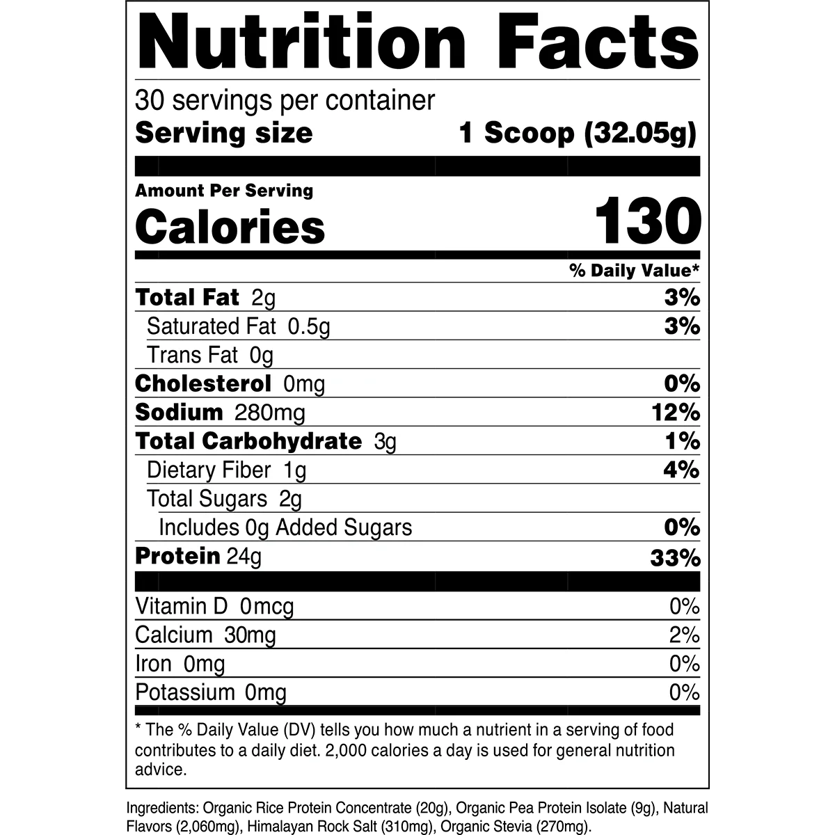 Organic Vegan Plant-Based Protein Isolate