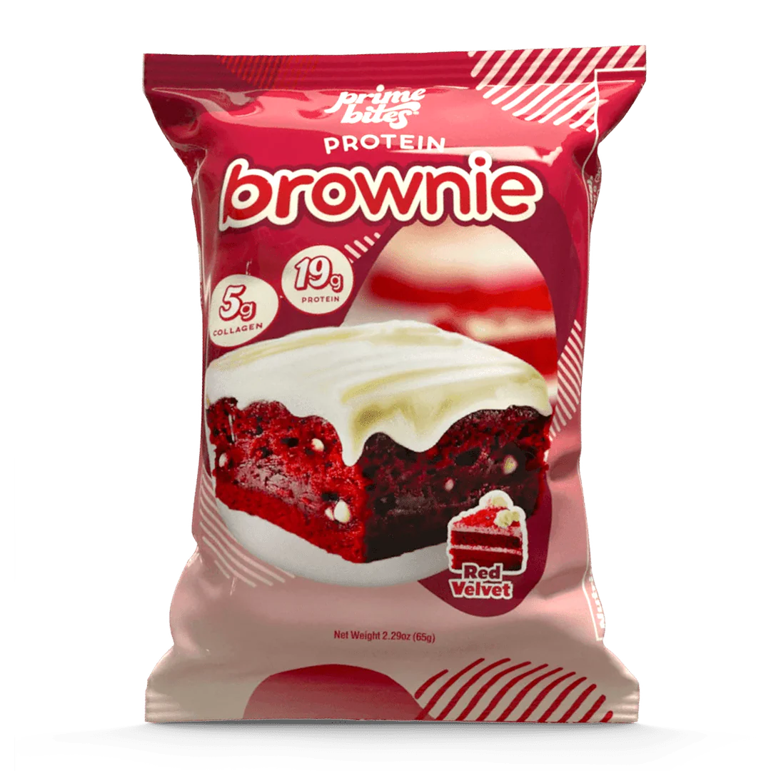 Red velvet Prime Bites protein brownie
