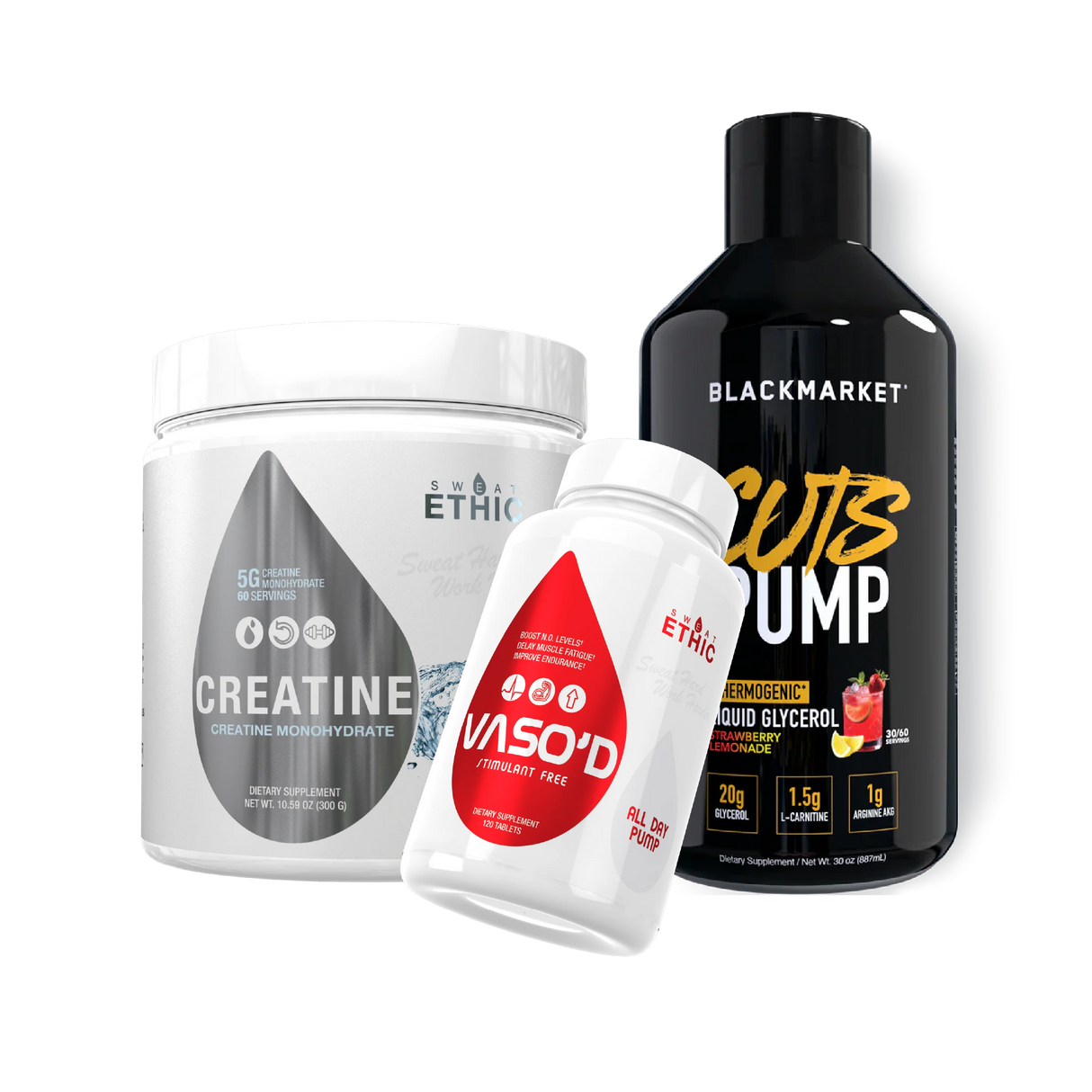 Pump, Creatine, & Cuts Stack