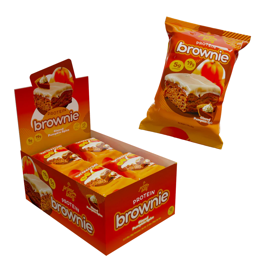 Alpha Prime Prime Bites Protein Brownies – 19g Whey, 5g Collagen, Low Sugar
