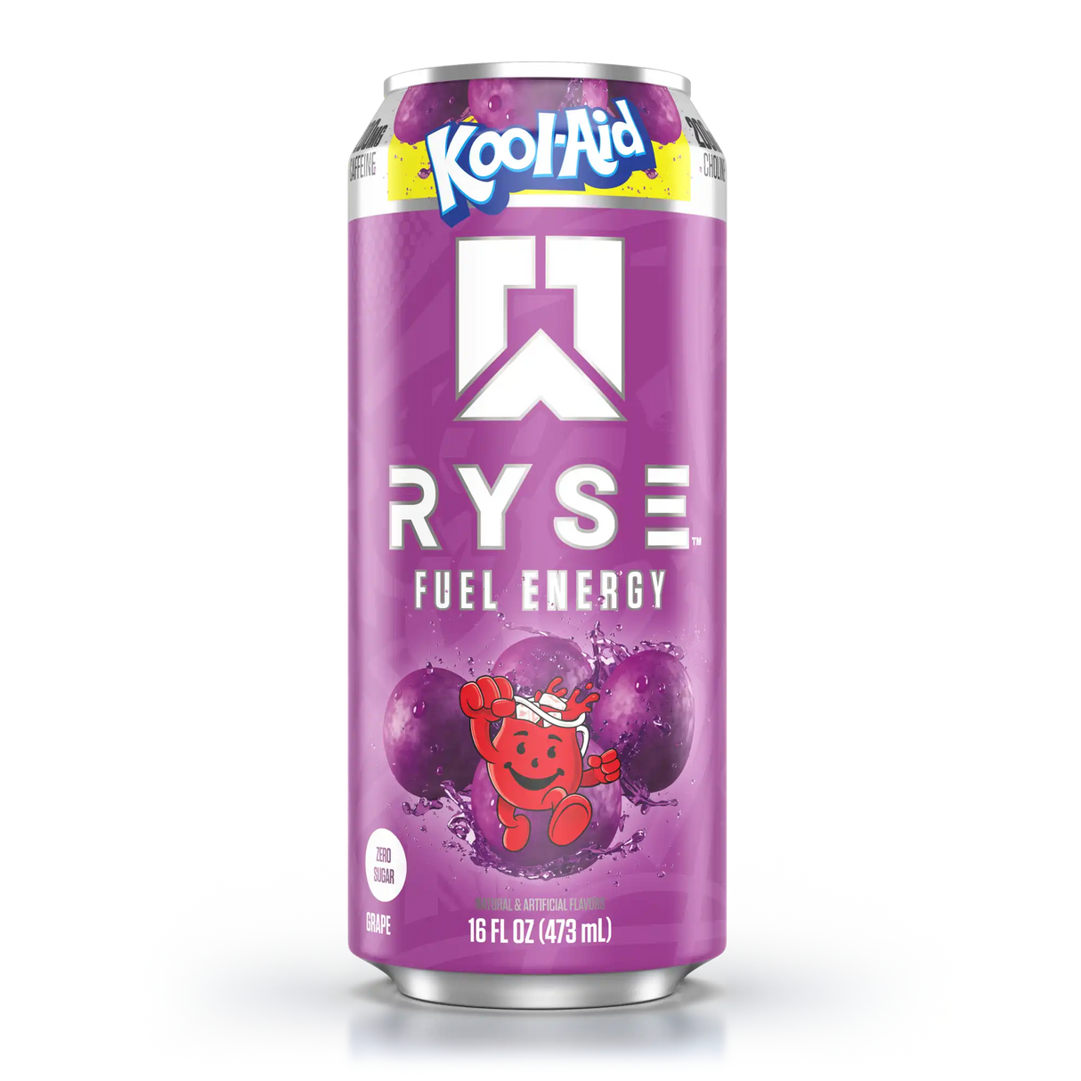 Kool-Aid Ryse Fuel Energy drink Grape Kool-aid Flavor can on a white background
