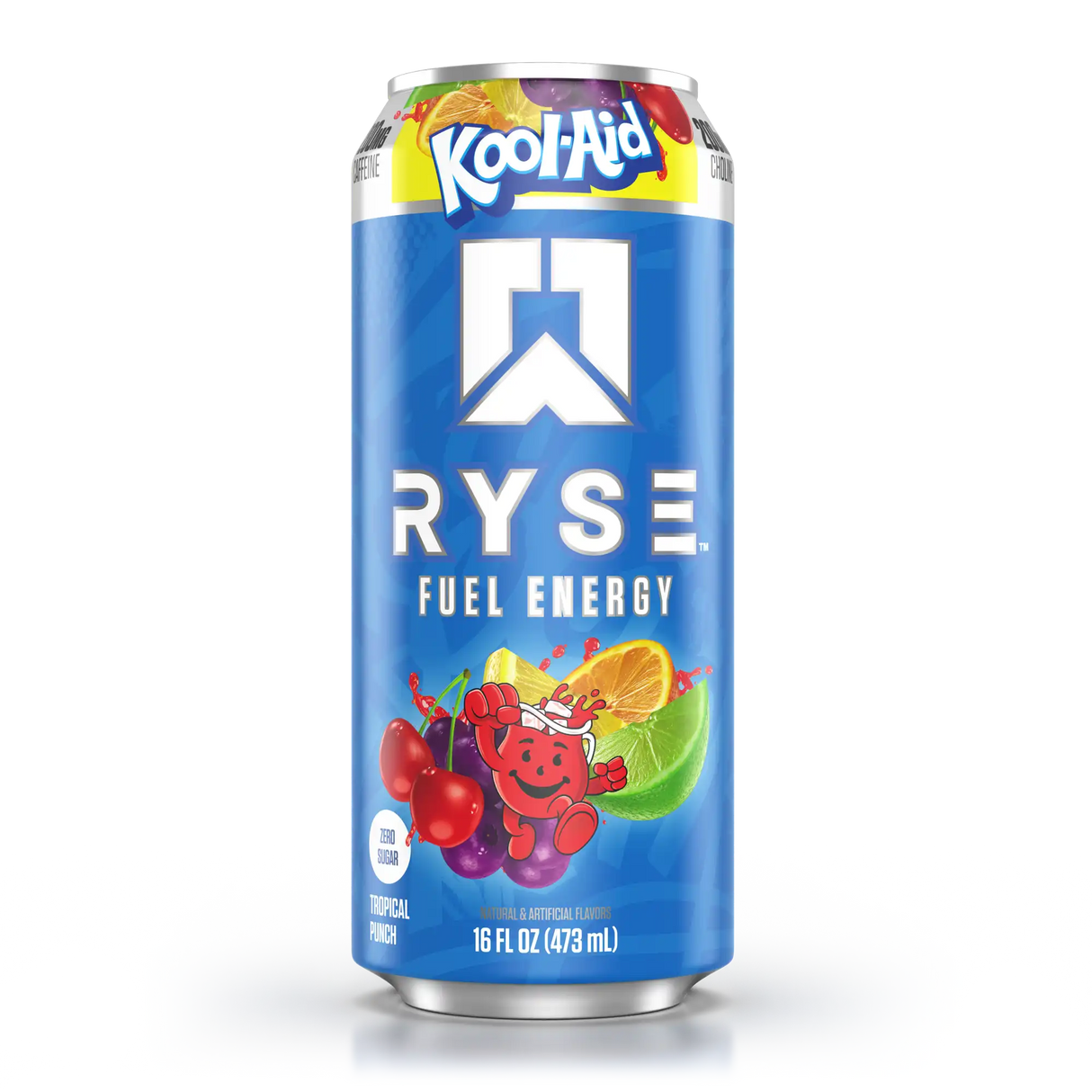 Kool-Aid Ryse Fuel Energy drink can on a white background