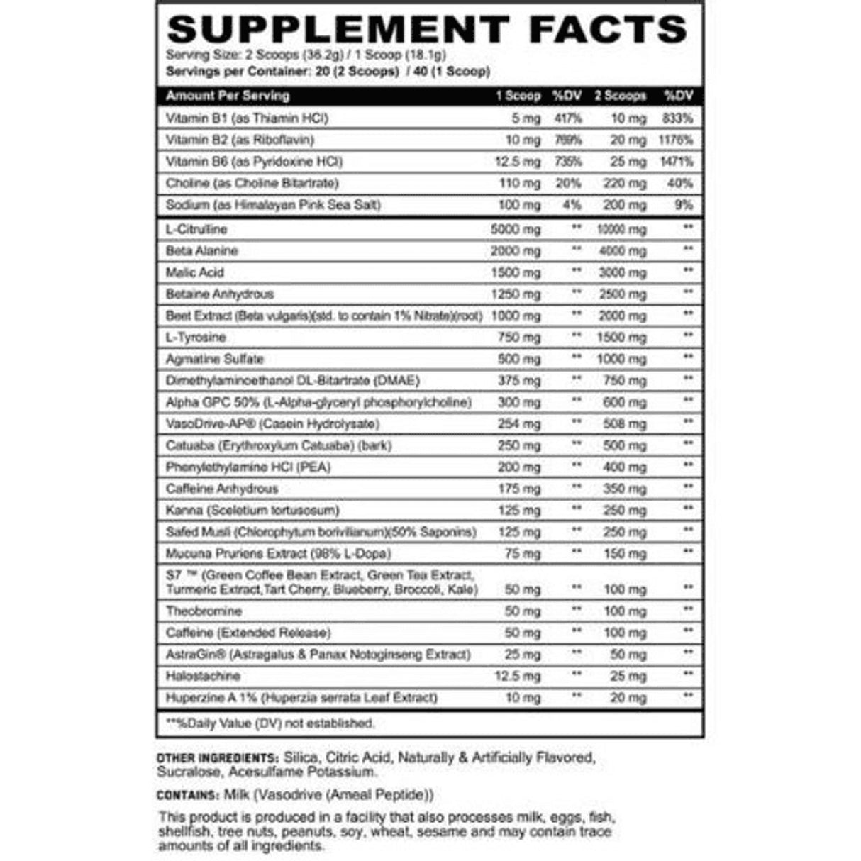 Savage Pre‑Workout – Black Magic x Panda Collab (10 g Citrulline, 350 mg Caffeine)