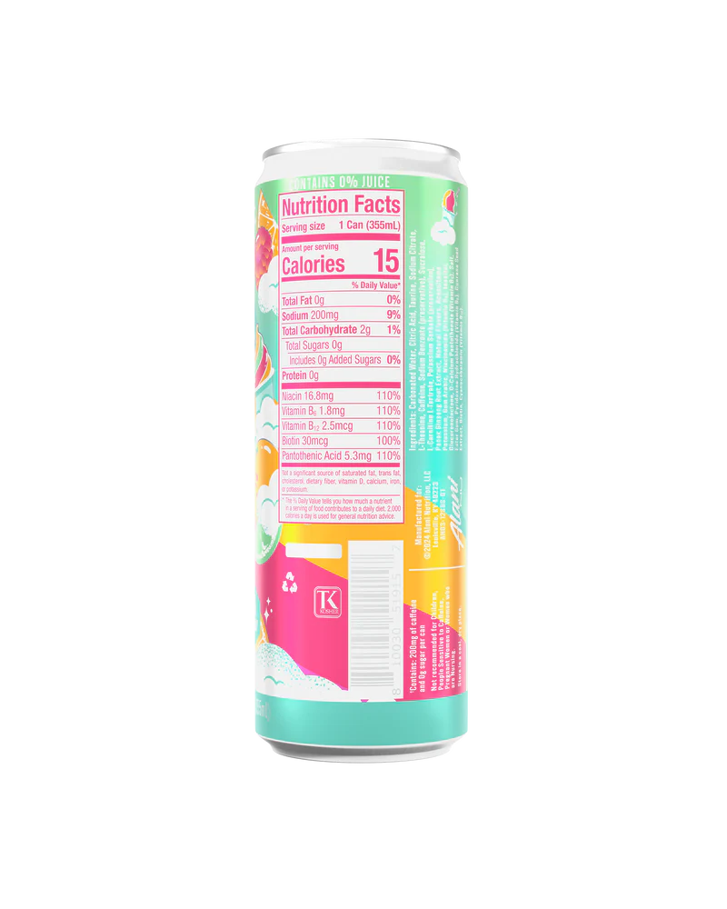 Alani Nu Energy Drink - Sherbet Swirl - 12oz. (12 Cans)