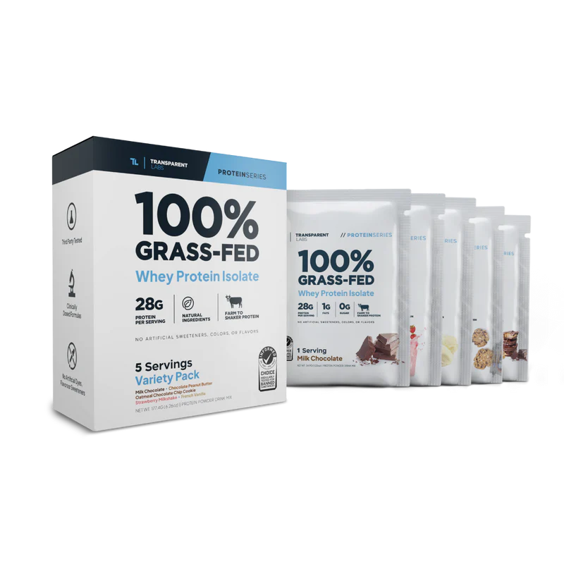 Transparent Labs Whey Protein Isolate - 5 Serving Variety Pack