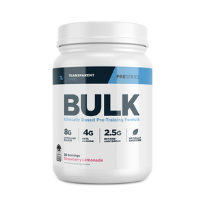 Transparent Labs Bulk Pre-Workout powder 30 servings Strawberry Lemonade