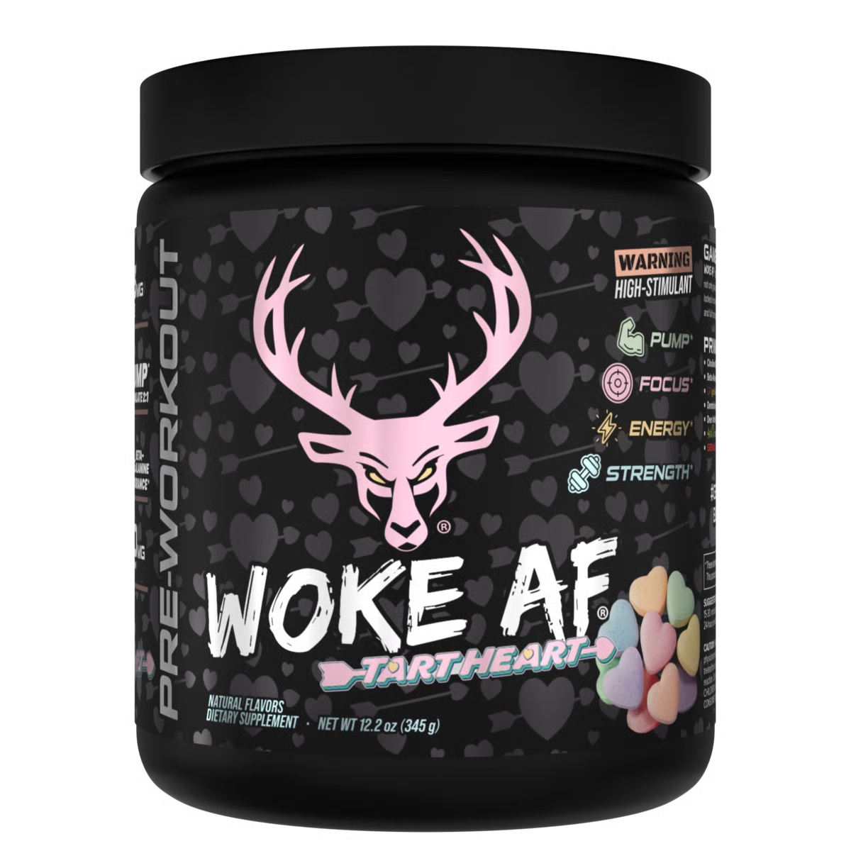 Bucked Up Woke AF Pre-workout in Tart Heart flavor