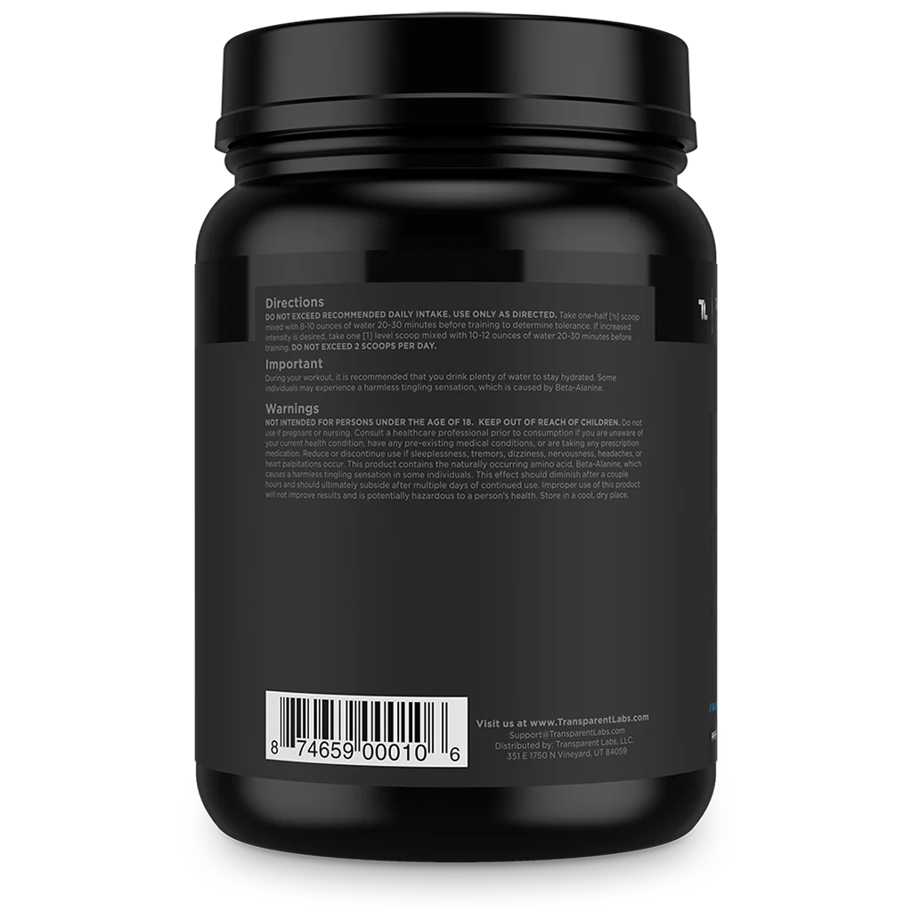 Bulk Black Pre-Workout by Transparent Labs