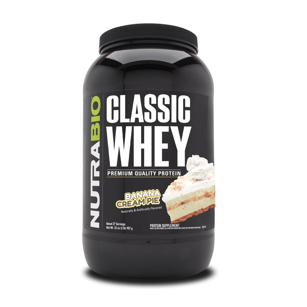 NutraBio Classic Whey Protein  Powder in Banana Cream Pie Flavor