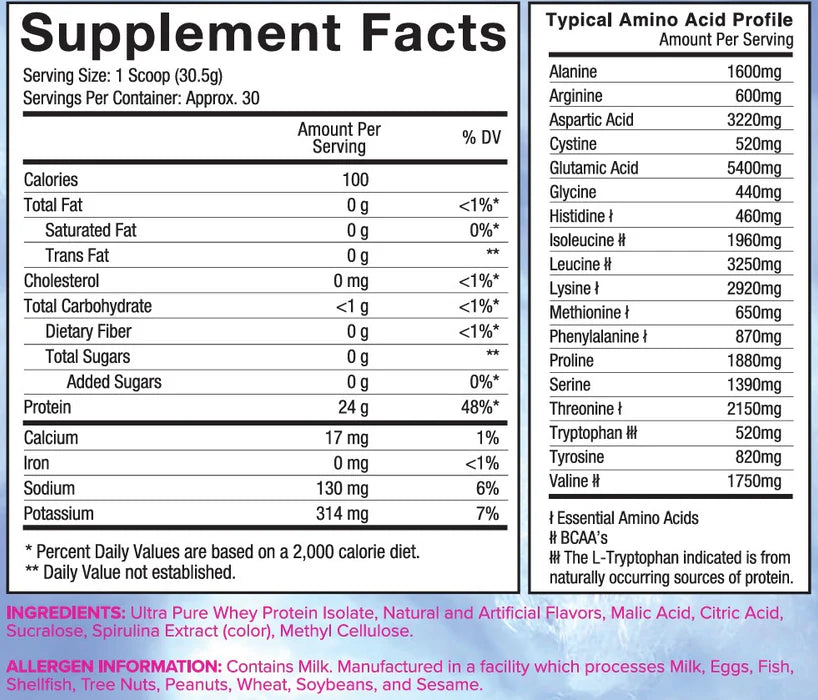 ISO Clear - 25g Whey Protein Isolate by Core Nutritionals