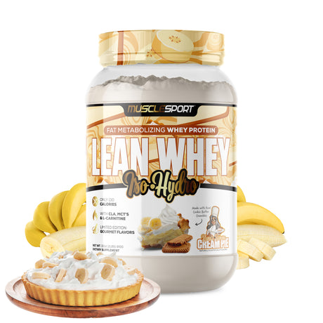 MuscleSport Lean Whey Protein Isolate powder Nana's Banana Cream Pie