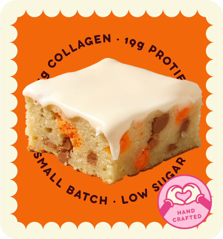 Prime Bites Protein Brownie Peanut Butter Candy Crunch Low Sugar with collagen and high protein