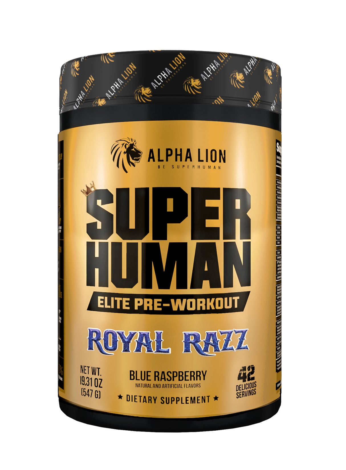 superhuman elite royal razz pre workout alpha lion