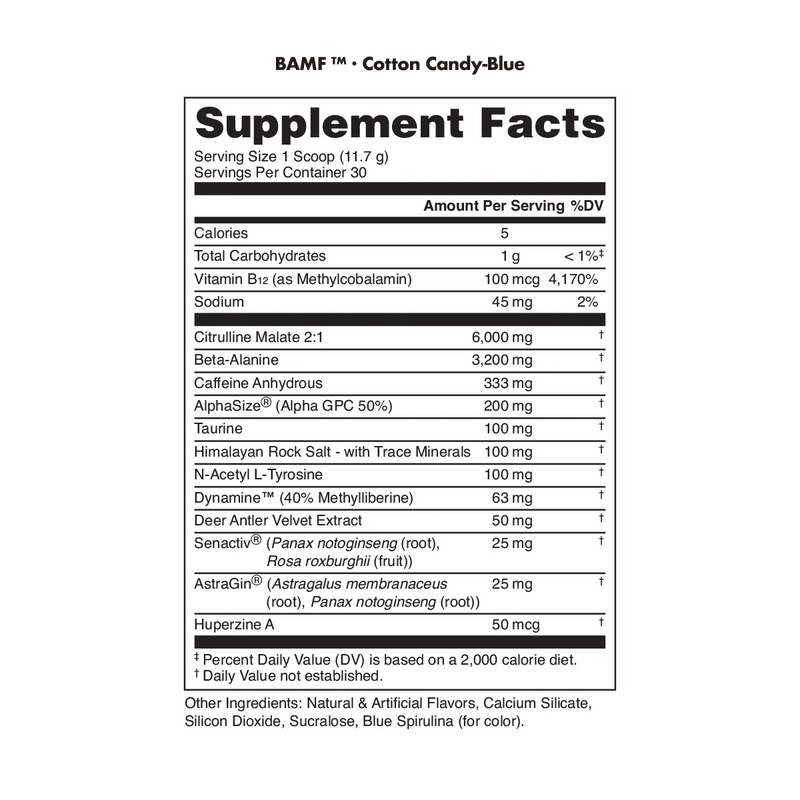 BAMF High Stimulant Nootropic Pre-Workout