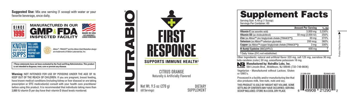 First Response ( Immune System Support ) by Nutra Bio