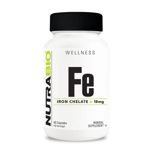NutraBio Fe Iron Chelate (18mg) by Nutra Bio