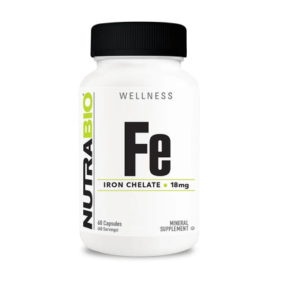 NutraBio Fe Iron Chelate (18mg) by Nutra Bio