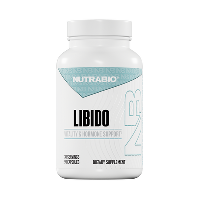 NutraBio Libido | Vitality, Hormone & Testosterone Support | 30 Servings
