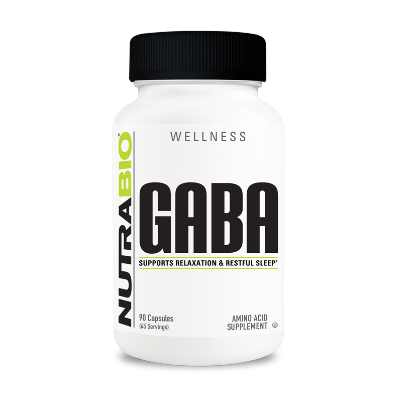 NutraBio GABA 500mg (90 Vegetable Capsules)