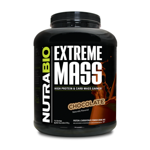 NutraBio Extreme Mass Gainer Protein Powder, 53G Protein, Clean Weight Gainer, Increase Muscle Mass