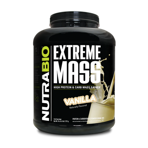 NutraBio Extreme Mass Gainer Protein Powder, 53G Protein, Clean Weight Gainer, Increase Muscle Mass