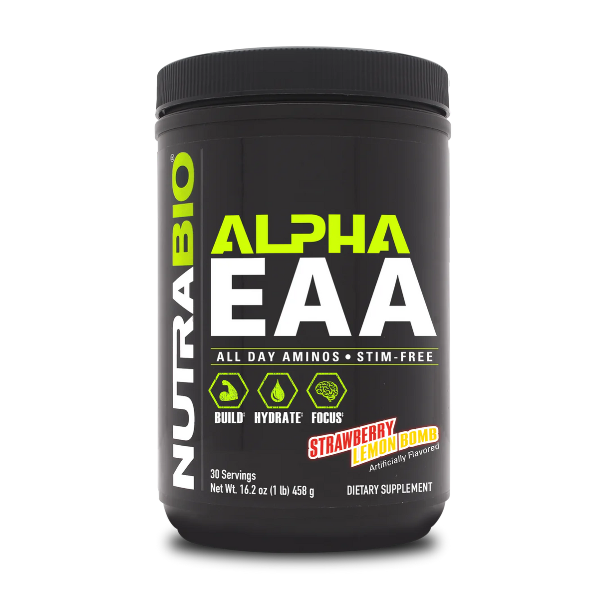 NutraBio Alpha EAA Hydration and Recovery Supplement - Full Spectrum EAA BCAA Matrix with Electrolytes, Nootropics, Coconut Water - Recovery, Energy, Focus, and Hydration Supplement