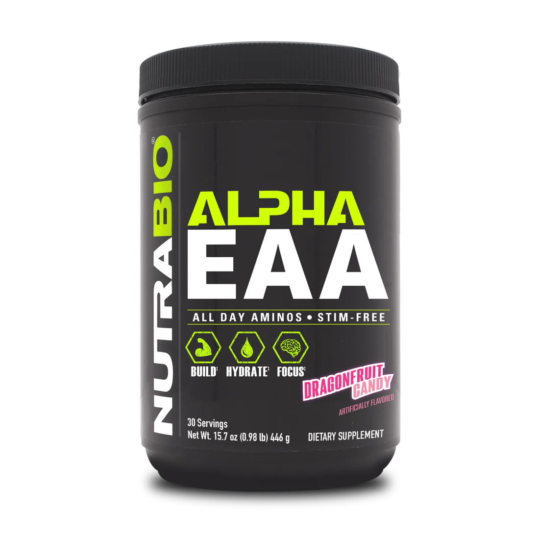 NutraBio Alpha EAA Hydration and Recovery Supplement - Full Spectrum EAA BCAA Matrix with Electrolytes, Nootropics, Coconut Water - Recovery, Energy, Focus, and Hydration Supplement