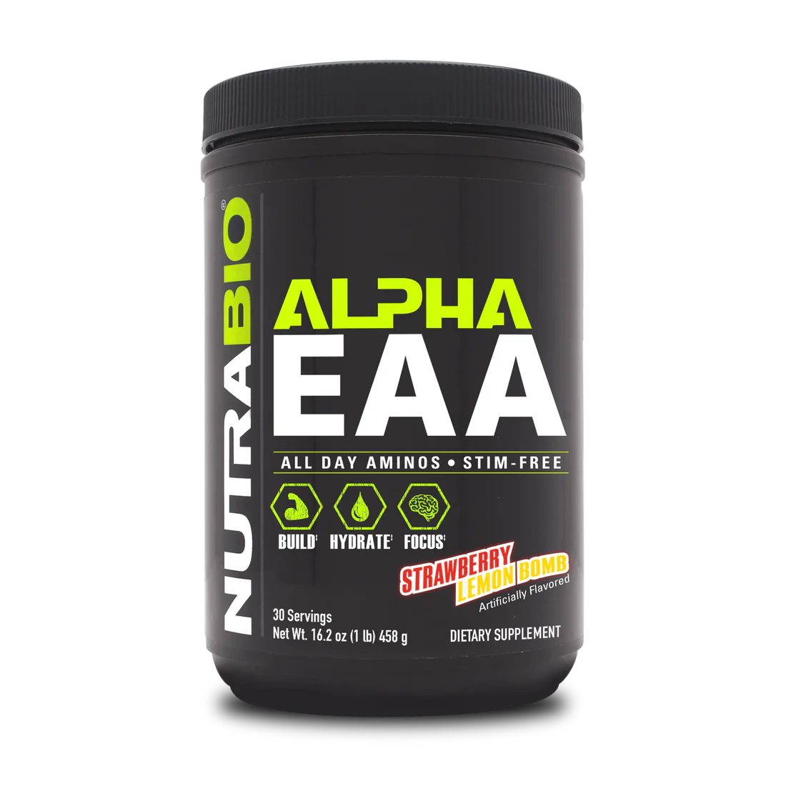 NutraBio Alpha EAA Hydration and Recovery Supplement - Full Spectrum EAA BCAA Matrix with Electrolytes, Nootropics, Coconut Water - Recovery, Energy, Focus, and Hydration Supplement