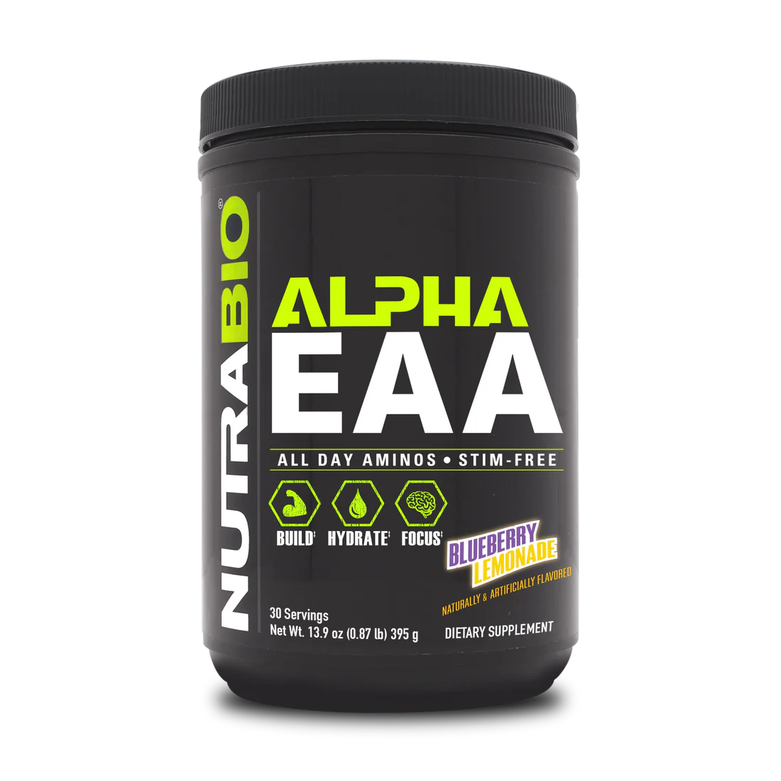 NutraBio Alpha EAA Hydration and Recovery Supplement - Full Spectrum EAA BCAA Matrix with Electrolytes, Nootropics, Coconut Water - Recovery, Energy, Focus, and Hydration Supplement