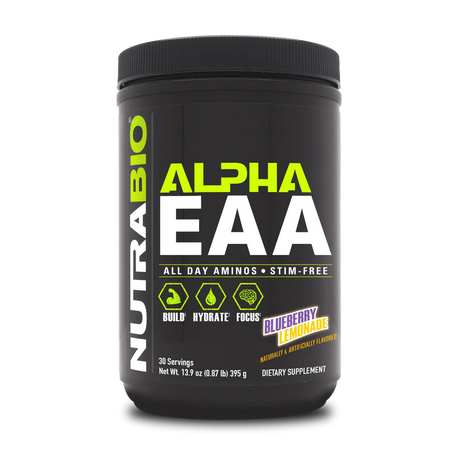 NutraBio Alpha EAA Hydration and Recovery Supplement - Full Spectrum EAA BCAA Matrix with Electrolytes, Nootropics, Coconut Water - Recovery, Energy, Focus, and Hydration Supplement