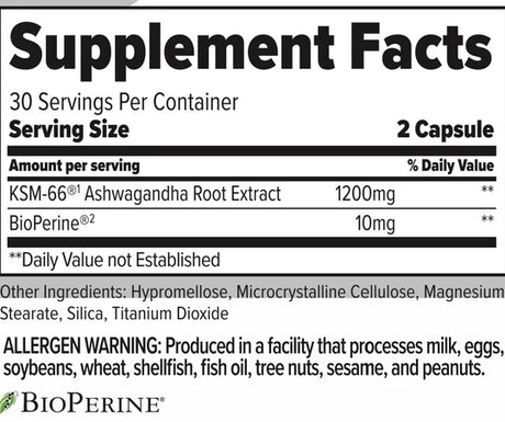 Ashwagandha Root KSM-66 60vcap by SelfEvolve