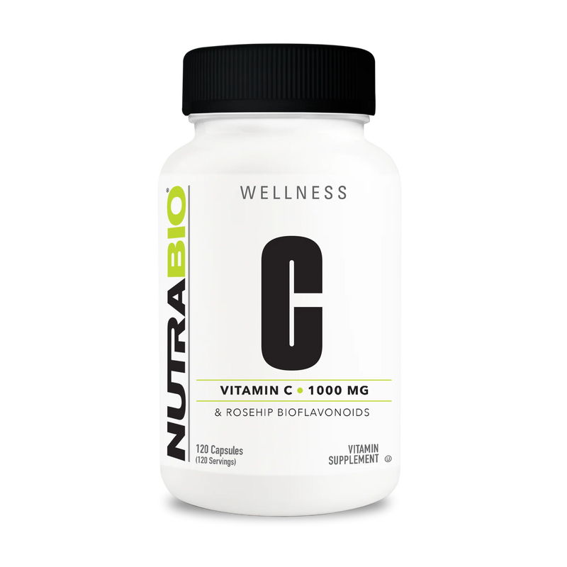 NutraBio Vitamin C with Rose HIPS - Supports Healthy Bones, Teeth and Gums, Immune Function - (120 Capsules, 1000mg of...